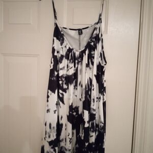 Shein black tie dyed dress, 4XL